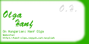 olga hanf business card